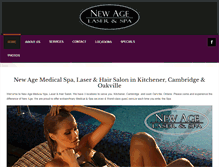 Tablet Screenshot of newagehairsalonandspa.com